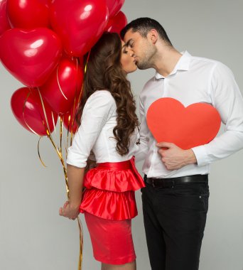 Çift öpüşme valentines fotoğraf