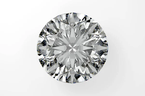 Vykreslování Diamantů Bílém Pozadí — Stock fotografie