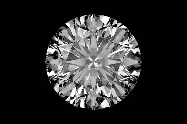 Darstellung Von Diamanten Auf Schwarzem Hintergrund — Stockfoto