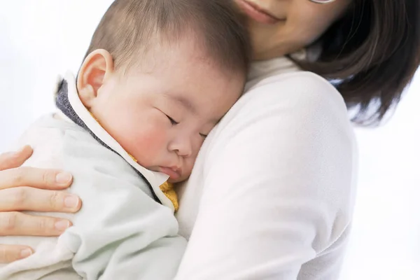 Bebê Que Bebe Leite Dorme Cheio — Fotografia de Stock