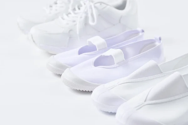 Japanese white athletic shoes and ballet shoes
