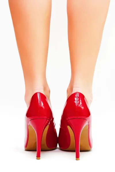 Sexy legs in red high heels — Stock Photo, Image