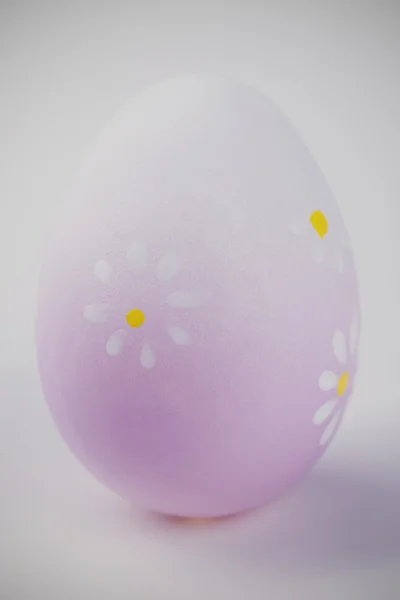 Büyük Paskalya yumurtası ve çiçek bir iz — Stok fotoğraf