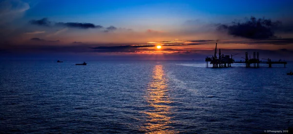 北海石油和天然气平台 — 图库照片