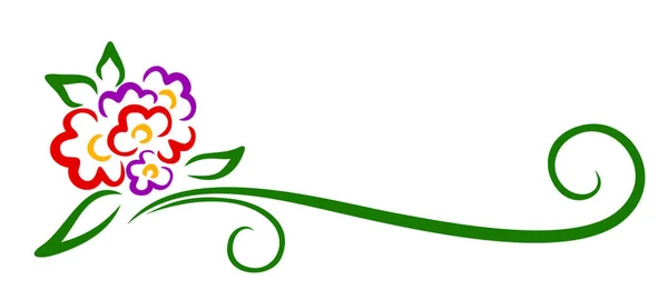 Символ Стилизованного Букета Цветов — стоковый вектор