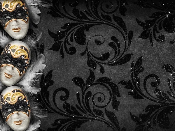 Vintage style dark masquerade background — Stock Photo, Image