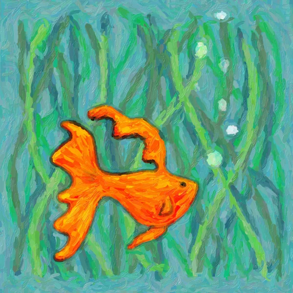 Zlatá rybka akvárium — Stock fotografie