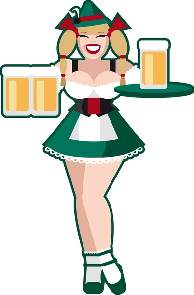 Oktoberfest ragazza — Vettoriale Stock