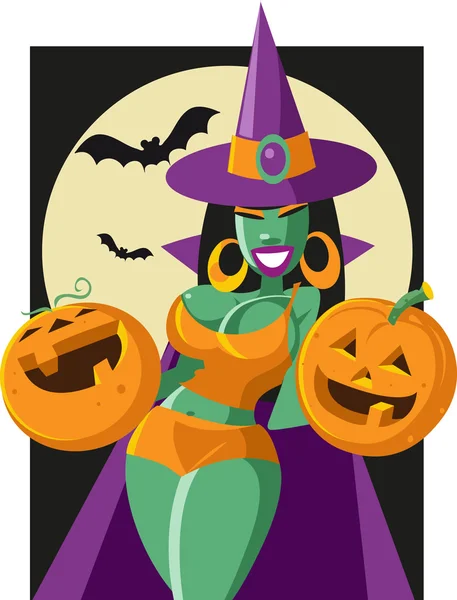 Halloween Witch — Stock Vector