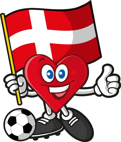 Soccer heart — Stock Vector