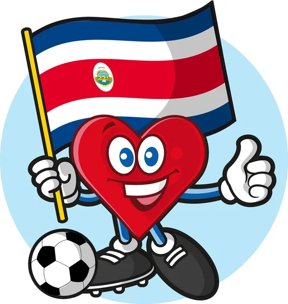 CostaRica voetbal fan — Stockvector