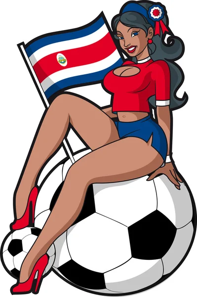 Fã de futebol Costarica — Vetor de Stock