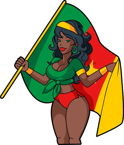 Cameroun fan de football — Image vectorielle