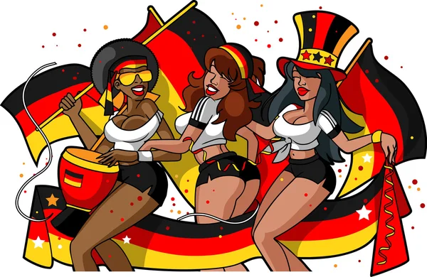 Fani piłki nożnej niemiecki — Wektor stockowy