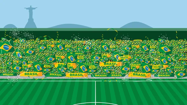巴西体育场 — 图库矢量图片