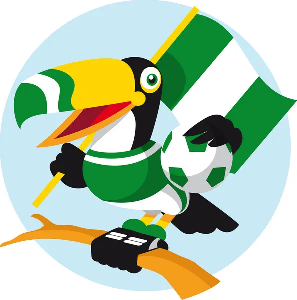 尼日利亚巨嘴鸟 — 图库矢量图片