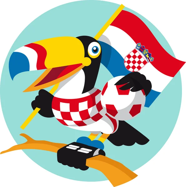 Croacia Toucan — Vector de stock