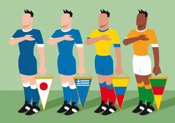Футбольные команды — стоковый вектор