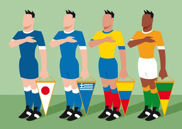 Équipes de football — Image vectorielle