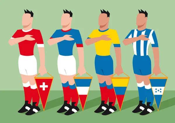 Voetbalteams — Stockvector