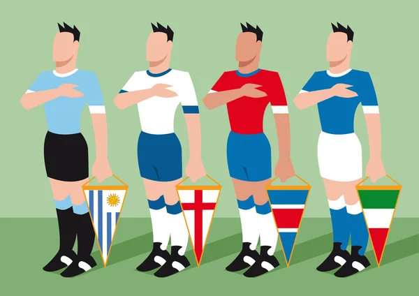 Футбольные команды — стоковый вектор