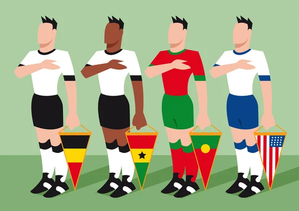 Équipes de football — Image vectorielle