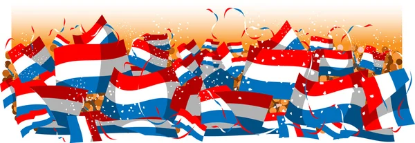 Hollanda futbol fans — Stok Vektör