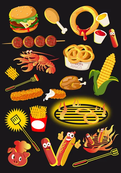 Barbecue set — Stockvector