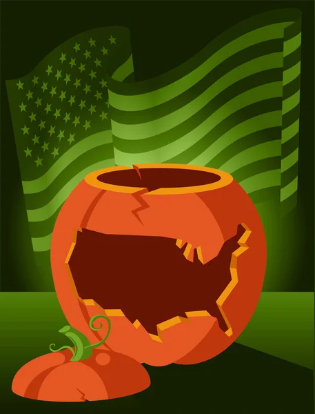 Calabaza de Halloween — Vector de stock