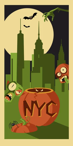 New York City Halloween — Stock Vector