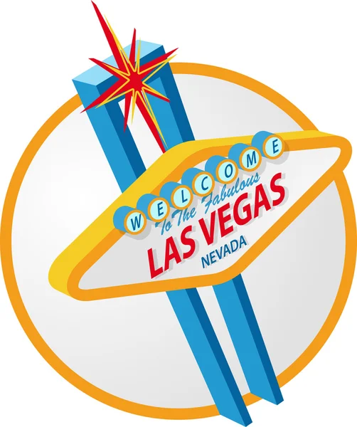 Las vegas teken — Stockvector