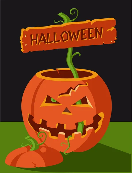 Calabaza de Halloween — Vector de stock