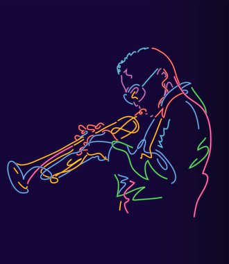 Jazz saxt player vector illustration clipart
