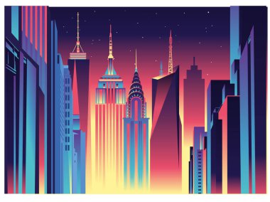 New York skyline vector destination