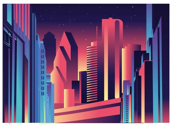 Houston Skyline Vector Destination —  Vetores de Stock