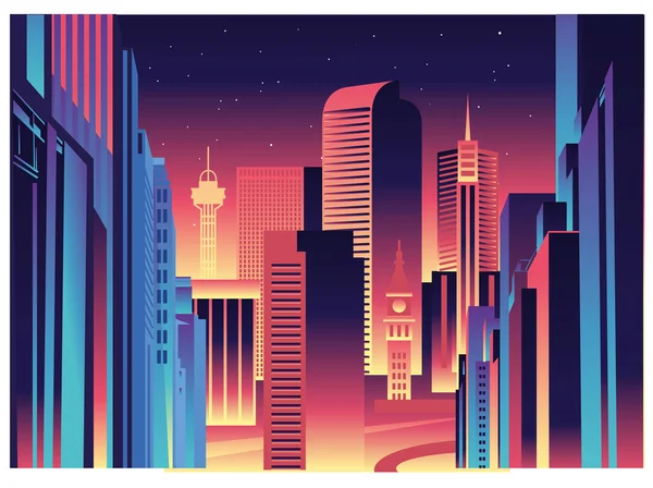 Denver Skyline Vector Destination – Stock-vektor