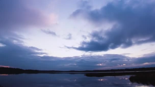 Nebeský Čas Vypršel Krásné Pozadí Sky Timelapse Lake Modrá Obloha — Stock video