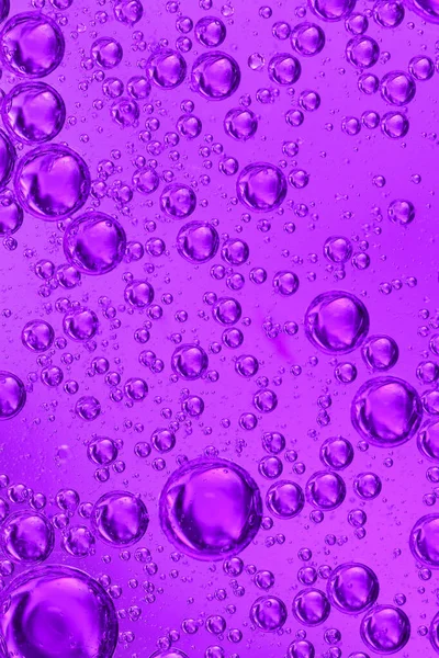 Burbujas Aceite Con Agua Sobre Fondo Color — Foto de Stock