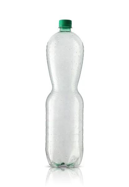 Große Leere Plastikflasche Auf Weißem Hintergrund — Stockfoto