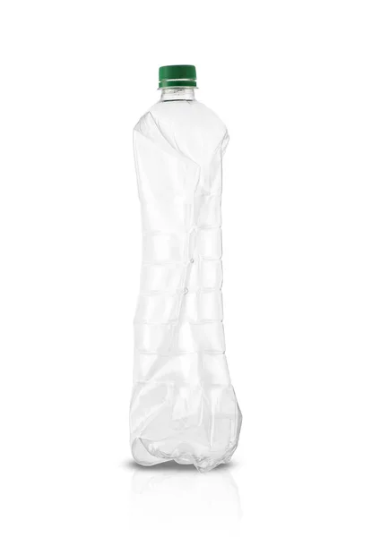 Leere Plastikflasche Auf Weißem Hintergrund — Stockfoto