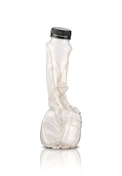 Beyaz Arkaplanda Boş Plastik Şişe — Stok fotoğraf