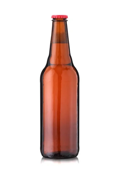 Brown Glass Bottle Beer — Stock Photo, Image