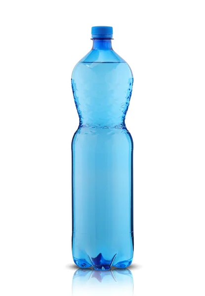 Big Blue Plastic Bottle Mineral Water White Background — Stock Photo, Image