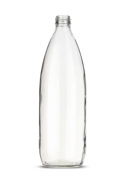 Leere Glassaftflasche Isoliert Auf Weißem Hintergrund — Stockfoto