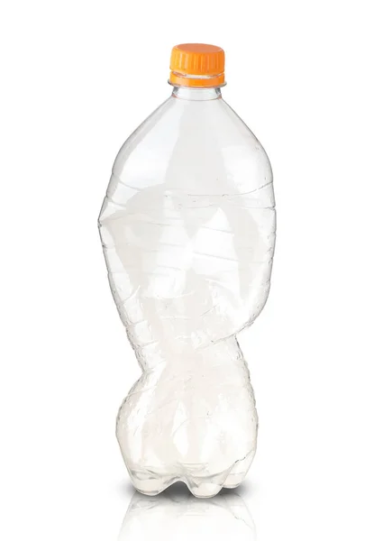 Empty Plastic Bottle White Background — Stock Photo, Image