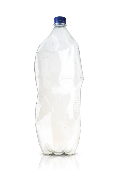 Große Plastiksodaflasche Auf Weißem Hintergrund — Stockfoto