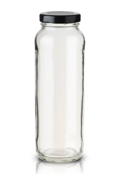 Eine Kleine Glasflasche Mit Deckel — Stockfoto