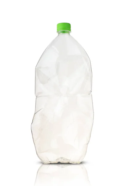 Garrafa Bebida Plástica Vazia Fundo Branco — Fotografia de Stock