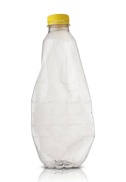 Kunststoff Leere Saftflasche Auf Weißem Hintergrund — Stockfoto