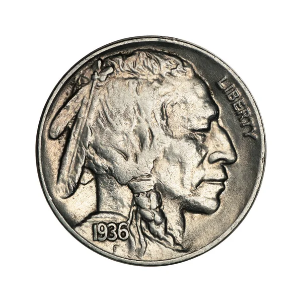 Κέρμα Σεντ 1936 Εμπρόσθια Όψη — Φωτογραφία Αρχείου